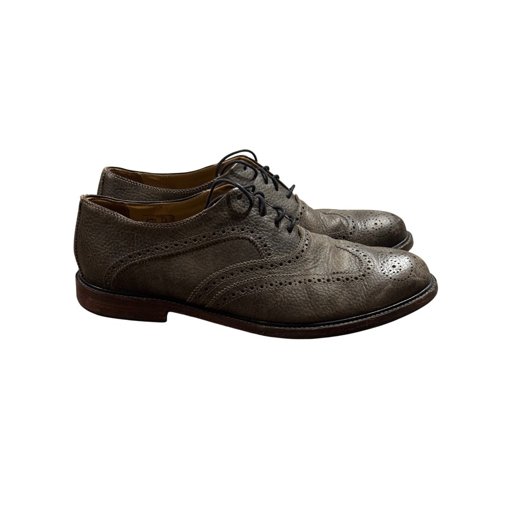 J Shoes Spencer T8203 Mens Brown‎ Leather Wingtip Brogue Oxfords Size 11.5 US